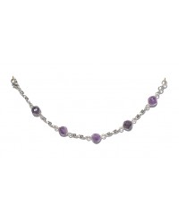 bracciale ametista spirali acciaio inox